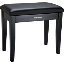 ROLAND Piano Bench In Satin Black with Vinyl Seat And Music Compartment - Rpb-10