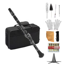 Btuty Bb Clarinet ABS Binocular With 10 Reeds, Cleaning Cloth, Gloves, Screwdriv