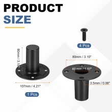sourcing map Speaker Stand Top Hat, 4.21"x3.15" Metal Speaker Mount Top Bracket