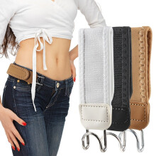 Taillenversteller 3er-Set — Verstellbare Nylon-Leder-Klettgurte mit Metallhaken zur einfachen Hosenbund-Anpassung