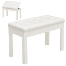 JOINATRE Duet Piano Bench with Hidden Storage,Heavy-Duty Wooden Keyboard Bench w