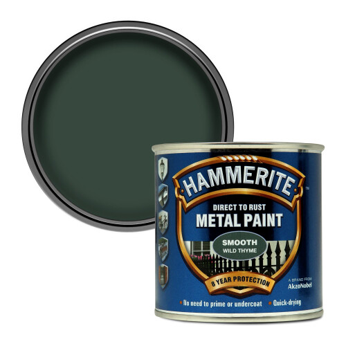 Hammerite Hammerite Direct to Rust Smooth Metal Paint - Wild Thyme - 250ML