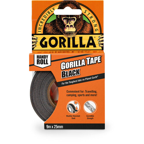 Gorilla Gorilla Tape Handy Roll Black 9m
