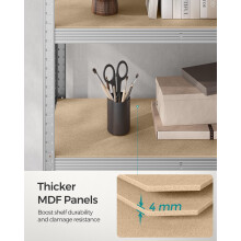SONGMICS 5-Tier Heavy-Duty Shelving Units, Set of 2 Steel Shelving Units for Sto