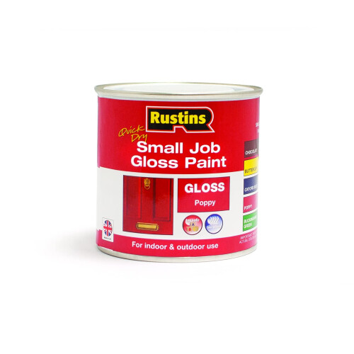 Rustins RUSTINS Small Job Gloss Paint Poppy 250ml