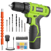 FADAKWALT 12V CordlessDrill, Battery Power Drill Drivers, 3/8” inch Keyless Chuc