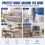 Raulde 6 Pack Extra Large Plastic Dust Sheets for Decorating 3.6 x 3m (12 x 10ft 4