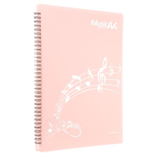 sourcing map Sheet Music Folder Display 30 Sleeves 60 Pages Spiral Binder Organizer, Letter Size 8.5 x 11 Paper A4 Documents Storage Holder Bag (Pink