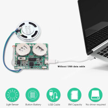 Tiardey DIY Music Module USB Download Greeting Card MP3 Songs Recording Board Bi