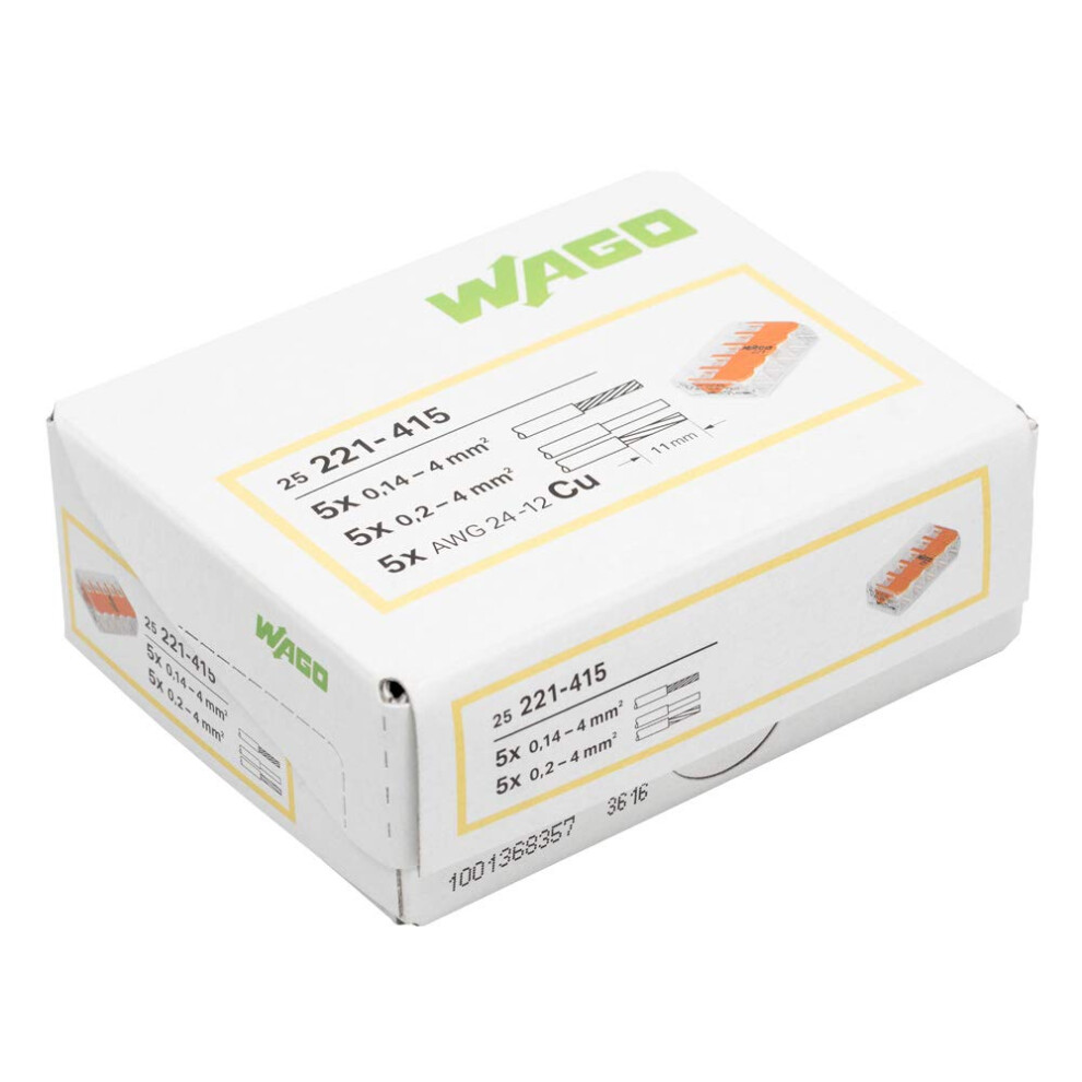Photos - Other Electrical Equipment WAGO 25 piece  connection Block with 5 conductors and the actuating lever 0.2-4 m 