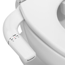 SAMODRA Ultra-Slim Cold Water Bidet, Classic 7.0 Bidet Toilet Seat UK Attachment with Non-Electric Dual Nozzle,Adjustable Pressure