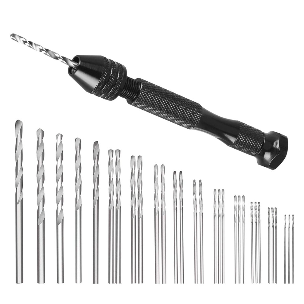 Linkstyle 31Pcs Hand Drill Bit Set With 0.5-3Mm Precision Pin Vice Drill, Micro 5006808065116