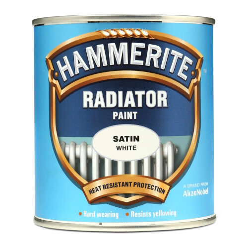 Hammerite Hammerite 5084917 500ml Radiator Paint - Satin White 1