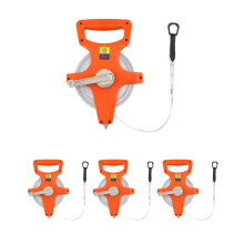 QWORK 1/2" x 164' Fiberglass Tape Measure, 4 Pack Engineer's Open Reel Dual Side
