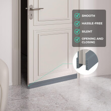 Door Draught Excluder 2 PacksDoor Bottom SealUnder Door Draft Stopper