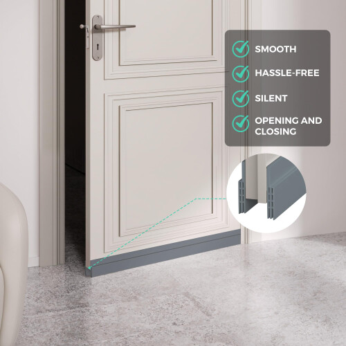 Door Draught Excluder 2 PacksDoor Bottom SealUnder Door Draft Stopper