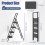 SAILUN Folding Step Ladder, 4-Step, With Handrail, Steel Construction, Non-Slip 2