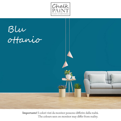 Chalk Paint Everything Blu Ottanio (Teal Blue) – 750 ml Water-Based Chalk Paint 2