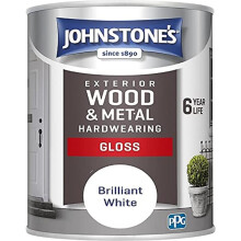 Johnstone's - Exterior Gloss Wood & Metal Paint - Brilliant White - 750ml