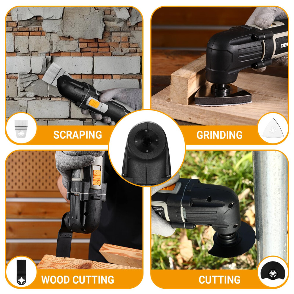 Dekopro Oscillating Multi Tools 300W: 3000-22000 Rpm Electric Corded Multi Tool, 5001133615616