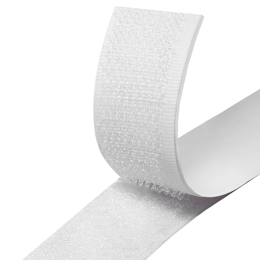 Hook And Loop Strip Tape, 8M Self-Adhesive Sticky Back Fastening Tape, 20Mm Wide 5004809578703