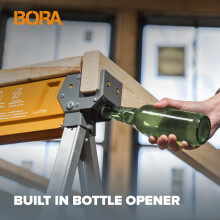 Bora Workhorse Saw Horses 2 Pack Folding Heavy Duty Legs, Metal Saw Horse with 2x4 Bracket Professional Saw Horse for Woodworking Carpenters