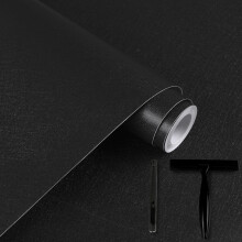 Alened Black Vinyl Wrap Sticky Back Plastic Matt 40x300cm Toolkit Included, Blac