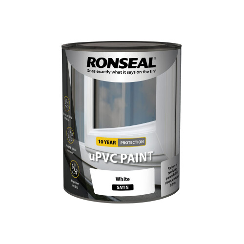 Ronseal Ronseal uPVC Paint White Satin 750ml