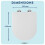 Croydex Croydex Eyre Soft Close Toilet Seat D Shape - Quick Release Button for Easy Clea 4