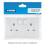 Status Status 13A Double Gang Switched Wall Socket, UK Plug Socket Faceplate, White, S2 7