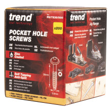 Trend Pocket Hole Screws for Hardwoods, 30mm Long, Pack of 500, Fine Self-Cuttin