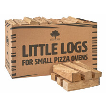 Small Pizza Oven Wood Logs 12.8L Box. Kiln Dried Oak 15cm Long Enhance Your Pizz