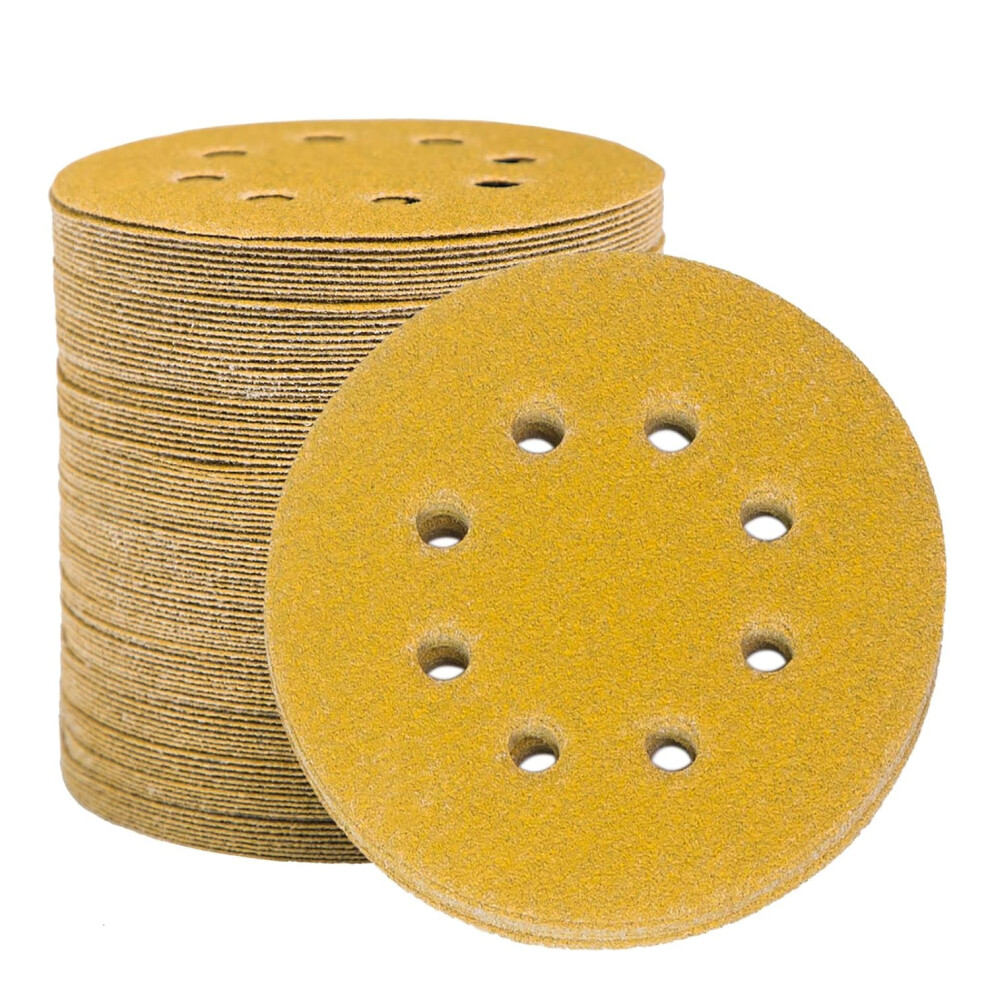 Stebruam 100Pack 125Mm Sanding Discs 40 Grit Sand Paper For Orbital Sander 5007091239925