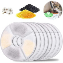 8 PCS Replacement Filters for Pet Water Fountain, Filters with Activated Carbon and Resin, for Cats/Dogs
