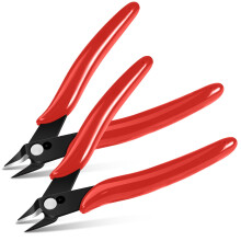 Ainiv 2PCS Micro Wire Cutter, Side Cutting Pliers Flush Cutters - Red