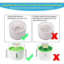 Pack of 12 Cat Water Fountain Filters, Replacement Filters for Cat Water Fountains, with Cleaning Comb and Brush [H788]