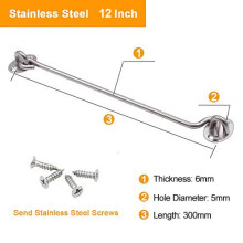 12 Inch300mm Cabin Door Hook Bolts and Eye Latch Lock Shed Gate Catch
