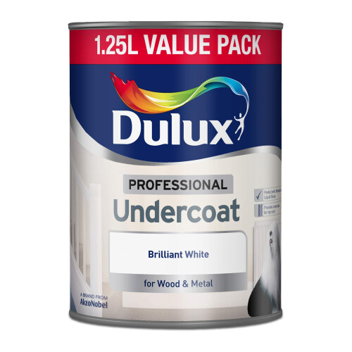 Dulux Dulux Professional Undercoat Paint - Brilliant White - 1.2 5 Litres 1