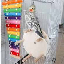 Parrot bird toy, YSTP round chew swing, standing bar parrot toy, 20x10cm