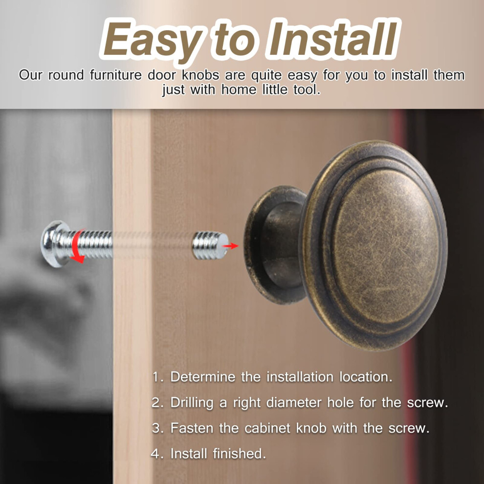 Tsunnee 12Pcs Vintage Cabinet Knobs Bronze Drawer Knobs Antique Style 5009242905925