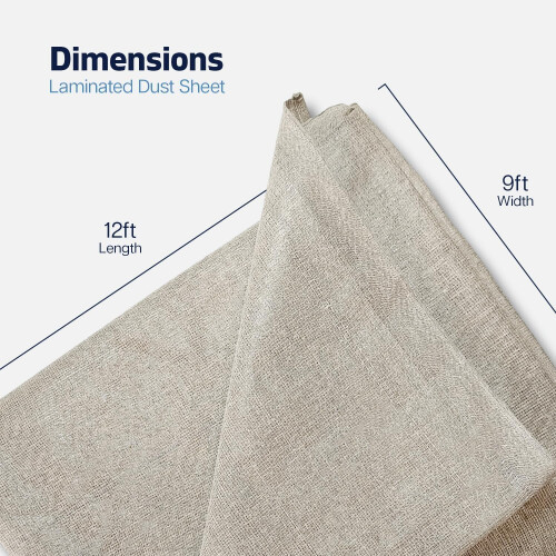Besto Dust Sheets for Decorating Waterproof 12ft x 9ft Twill Laminated Polythene 1