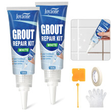Tile Grout Repair Kit, Grout Pen White, Fast Drying and Waterproof Tile Line Filler for Bathroom and Kitchen Tile Joints & Grout Lines – White, 100g