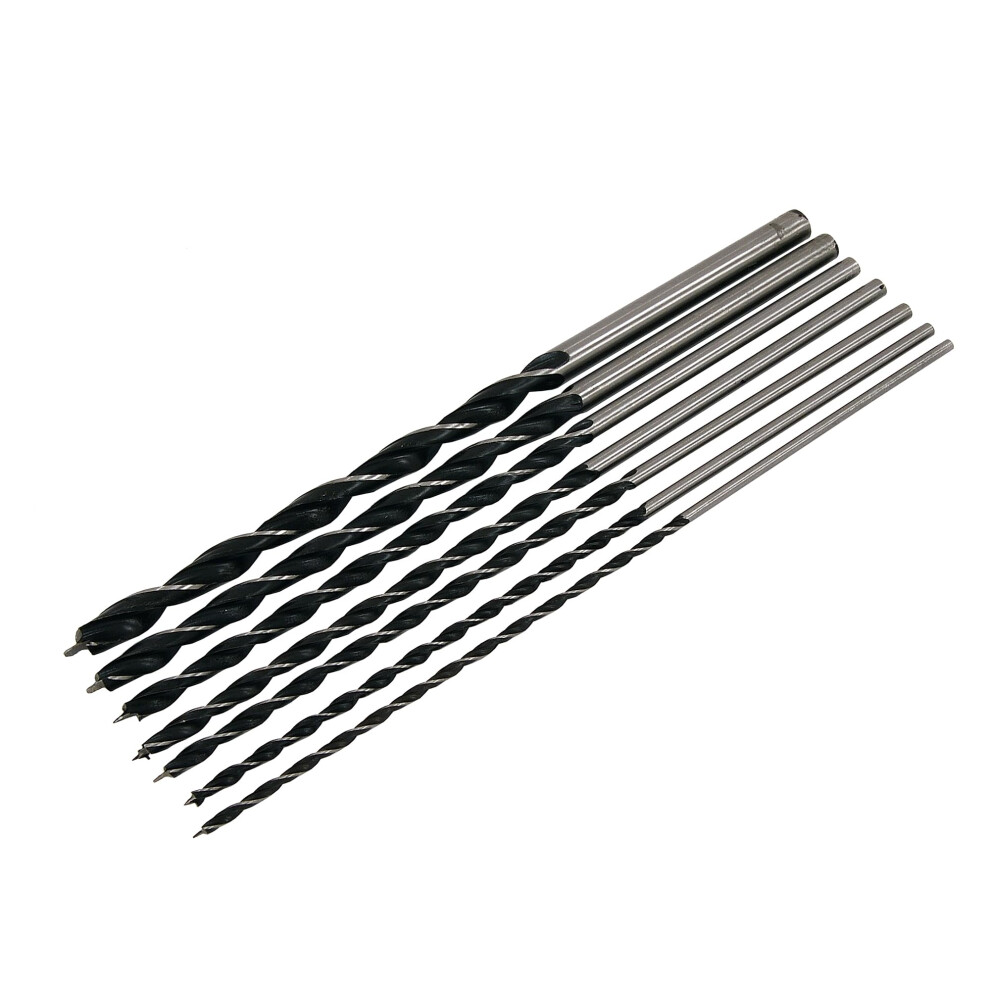 Neilsen Ct3651 7Pc Wood Drill Set - 4, 5, 6, 7, 8, 10, 12Mm | 300Mm Long | Ideal