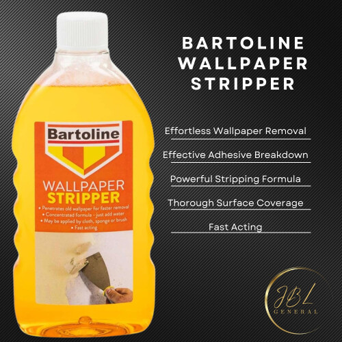 Wallpaper Stripper Bundle - 2 x 500ml Bartoline Wallpaper Remover Bottles, Black 1