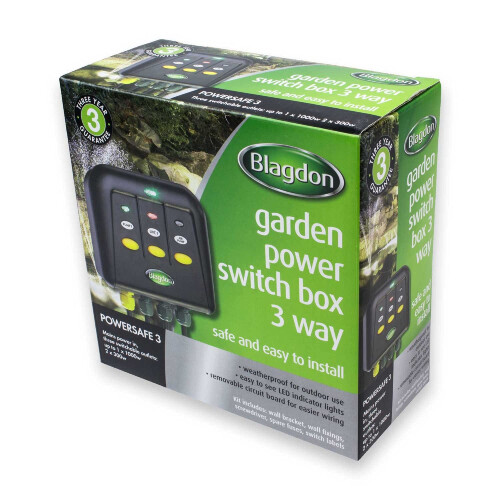 Blagdon Blagdon 1040211 Powersafe Garden & Pond Safe Weatherproof Electrical Switch Box, 1