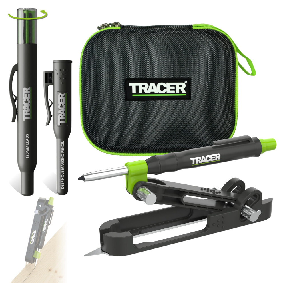 Photos - Other Hand Tools Tracer ProScribe Tool with Deep Hole Pencil, Lead Holster and Carry Case (DIY, W 