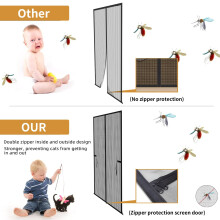 LAIJIANG Cat Screen Door 90x200cm Reinforced Cats Resistant Mesh Door