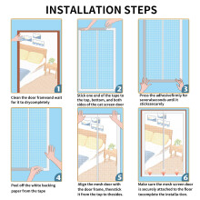 LAIJIANG Cat Screen Door, 110x220cm Reinforced Cats Resistant Mesh Door Screen w