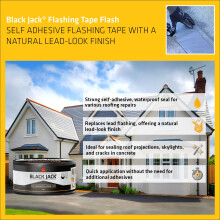 Sika Everbuild Black Jack Strong Self Adhesive Flashing Tape – Natural Lead-Look