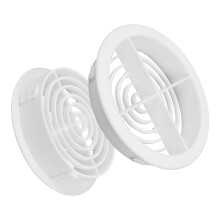 10 x White Plastic 70mm Round Soffit Air Vents/Upvc Push in Roof Disc/Fascia